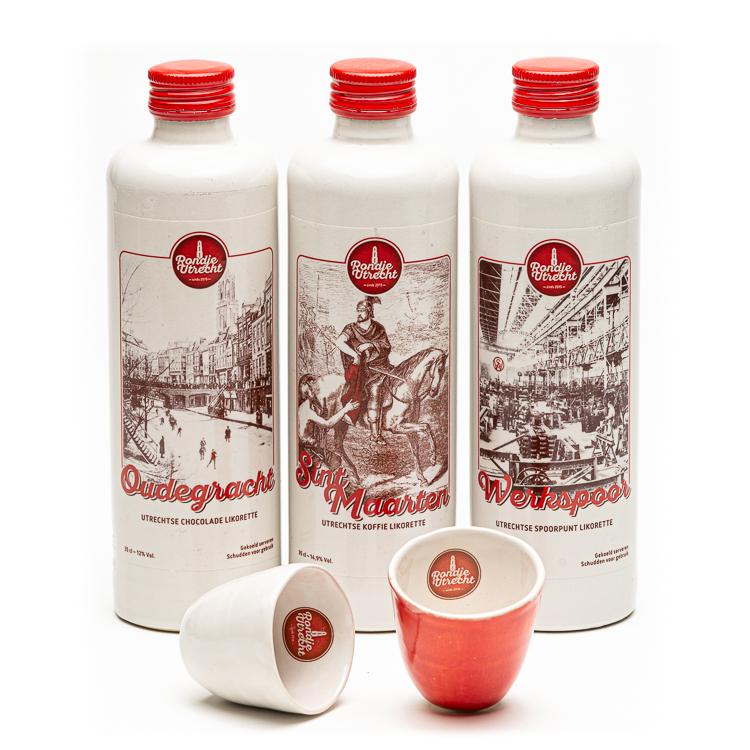 Rondje Utrecht likorette drank likeur flessen pakket