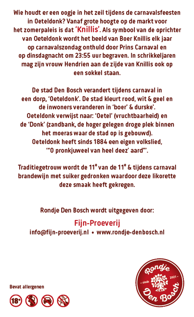 Ontdek de smaak van Den Bosch Fles Knillis Rondje Den Bosch 