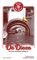 Rondje Den Bosch De Dieze Koekwaus likorette etiket voorzijde