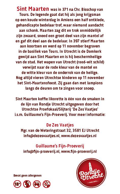 Sint Maarten koffie Likorette Rondje Utrecht
