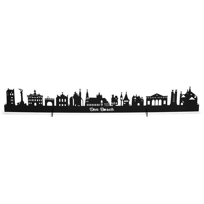Den Bosch ('s-Hertogenbosch) skyline horizontaal in hout of acryl in de kleuren rood wit of zwart