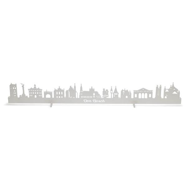 Den Bosch ('s-Hertogenbosch) skyline horizontaal in hout of acryl in de kleuren rood wit of zwart
