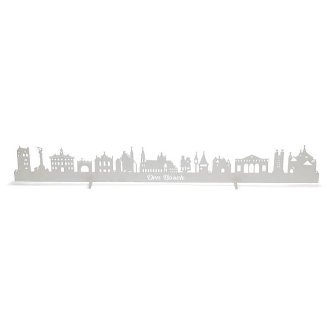 Den Bosch ('s-Hertogenbosch) skyline horizontaal in hout of acryl in de kleuren rood wit of zwart