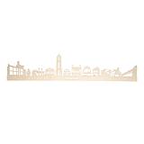 Utrecht skyline horizontaal in triplex in de kleur hout