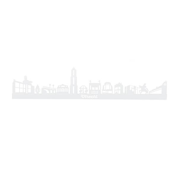 Utrecht skyline horizontaal in acryl in de kleur wit