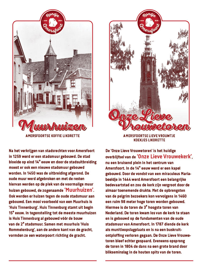 folder Rondje Amersfoort Muurhuizen & Onze Lieve Vrouwentoren
