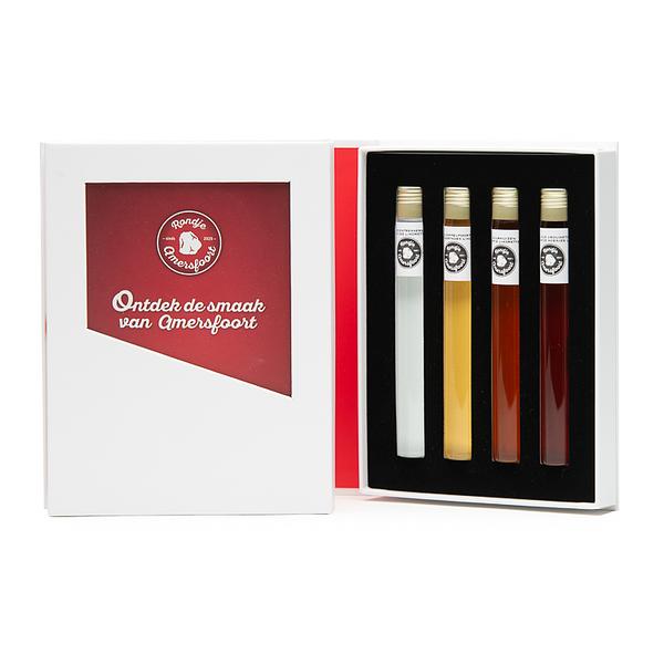 Deze proefset  bevat 4 miniaturen alle smaken uit de serie van Rondje Amersfoort.

Keientrekkers
Muurhuizen
Onze Lieve Vrouwetoren
Koppelpoort